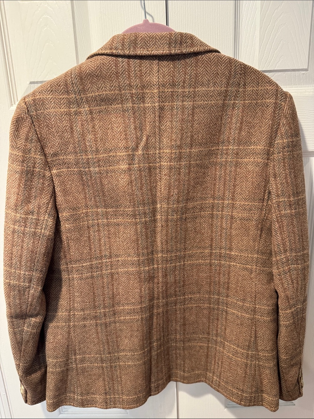Evan Picone Vintage Brown Plaid Wool Blazer - Picture 8 of 8